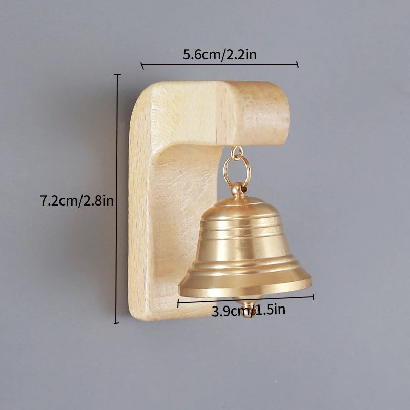 cloche porte or bois naturel papillon chinois deco classique wind chime fixations