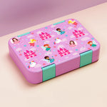 boîtes lunch violet rose bleu clair licorne princesse sirène compartiments couvercle poignées détachables modernes