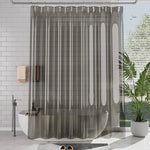 rideau douche transparent moderne rayures horizontales non toxiques respectueux l'environnement robuste 180cm