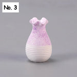 vases résine couleur bleue rose jaune mini paysage décoration jardin moderne