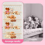 sac rangement jouets blanc fileté moderne clips suspendu chambre playrooméconomise espace