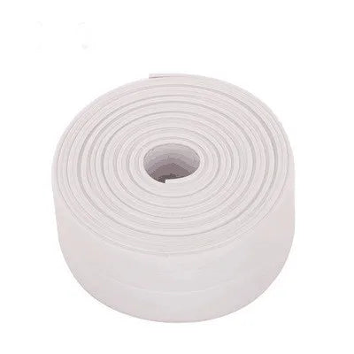 bande d'étanchéité autocollante pvc blanc douche cuisine carrelage mur évier joint silicone
