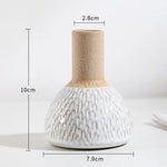 vase moderne blanc rayures minimalistes deco intérieur plante artificielle porcelainemodele unique
