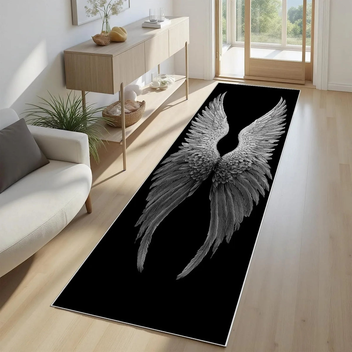 tapis gothique crâne roses moderne polypropylène polyester antidérapant salon chambre extérieur