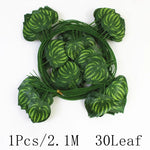 guirlande végétale artificielle feuilles vert naturel decoration extérieure mariage fête thanksgiving christmas party hanging