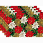 serviettes table noël flocons arbre bonhomme merry christmas let it snow gris rouge vert