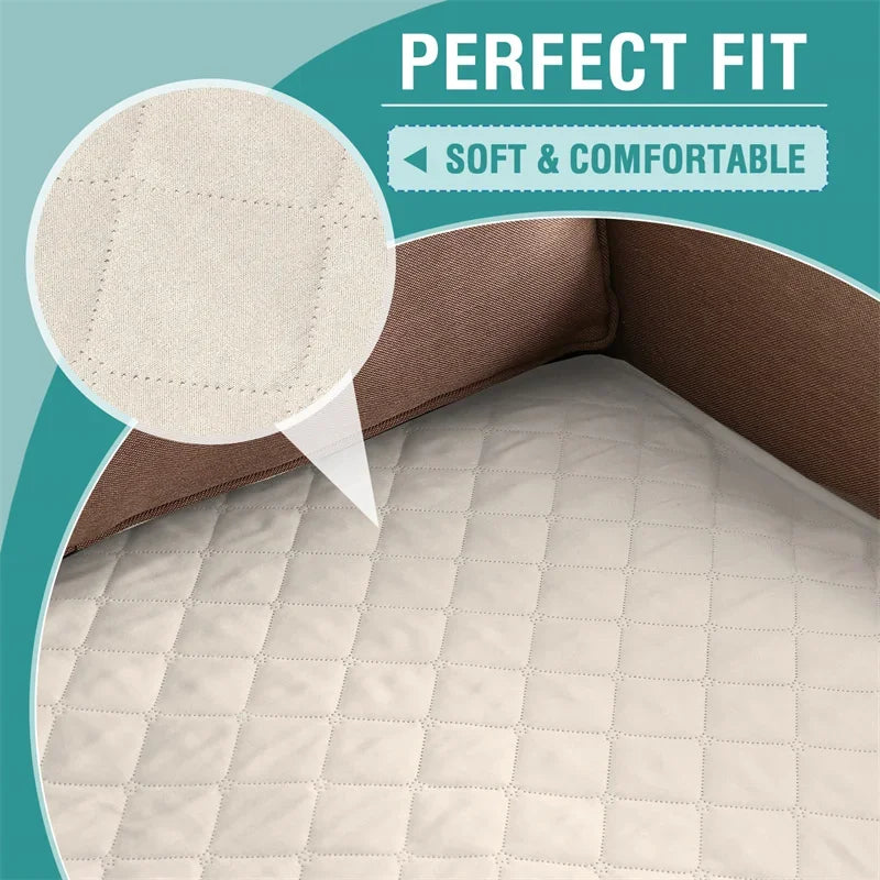 coussin protection canapé imperméable tissu microfibres beige clair quilté moderne lignes diagonales
