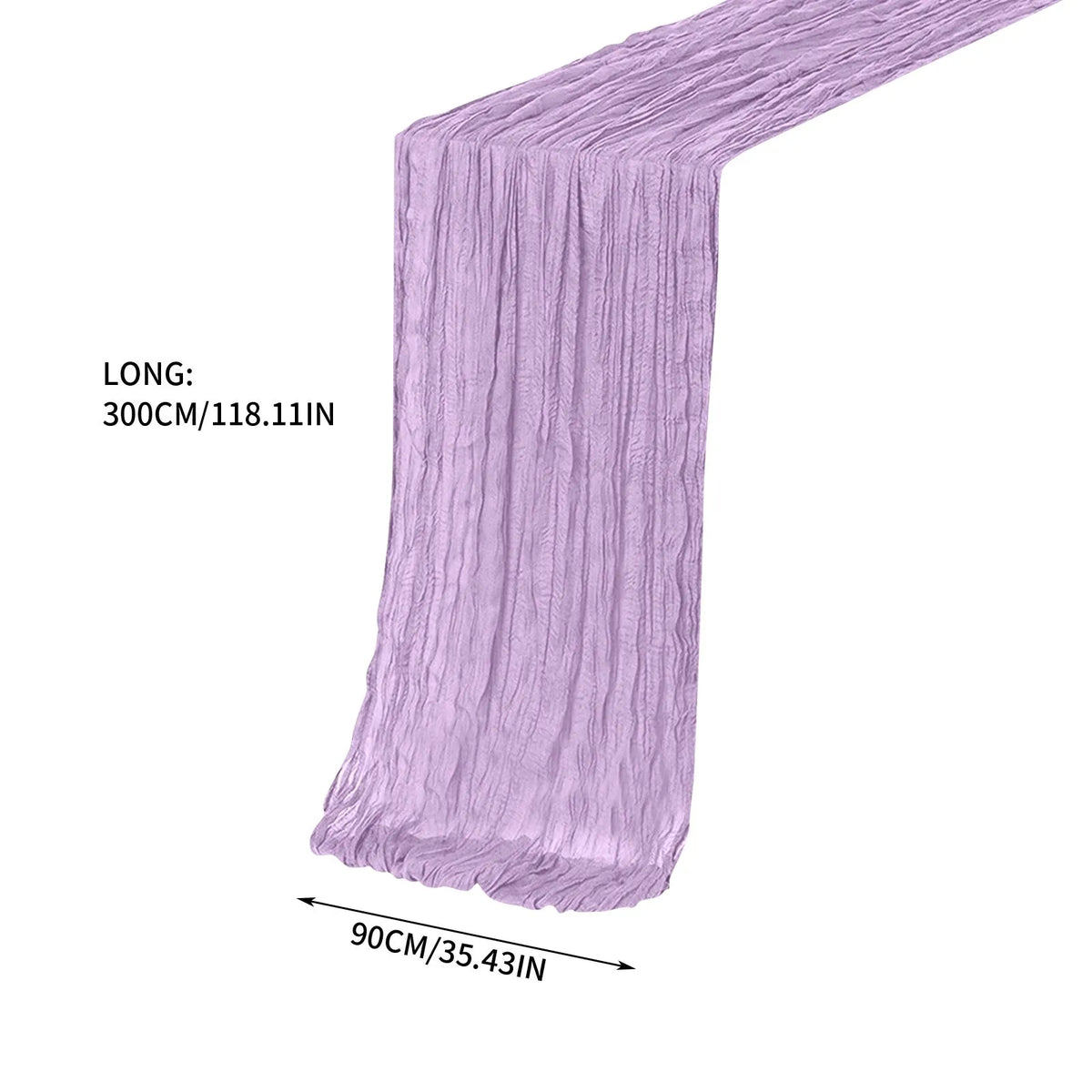 table chemin moderne élégant bleu clair jaune violet rose crêpe plissé polyester coton voile