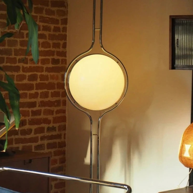 lampadaire moderne minimaliste nordique boule argentée sphères led chambre salon