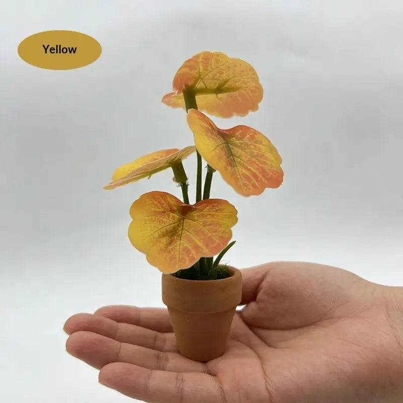 plantes artificielles vertes feuilles ovales pot terre cuite décoration maison réaliste petits espacesintérieur