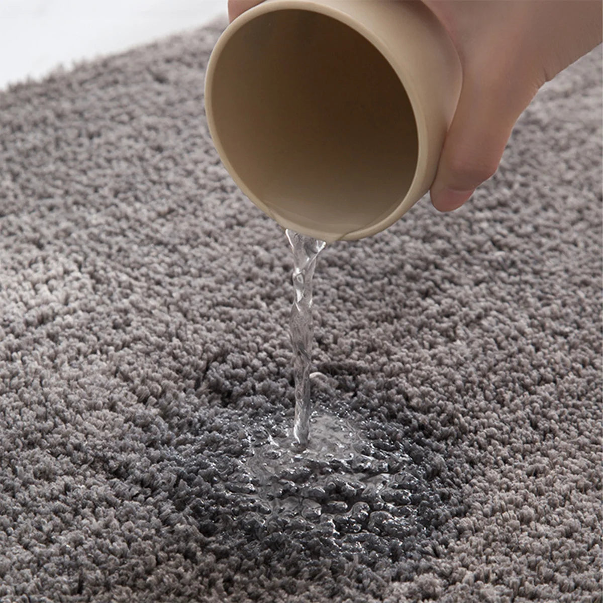 tapis bain gris texture douce motifs floraux moderne 40x60cm 50x80cm 60x90cm