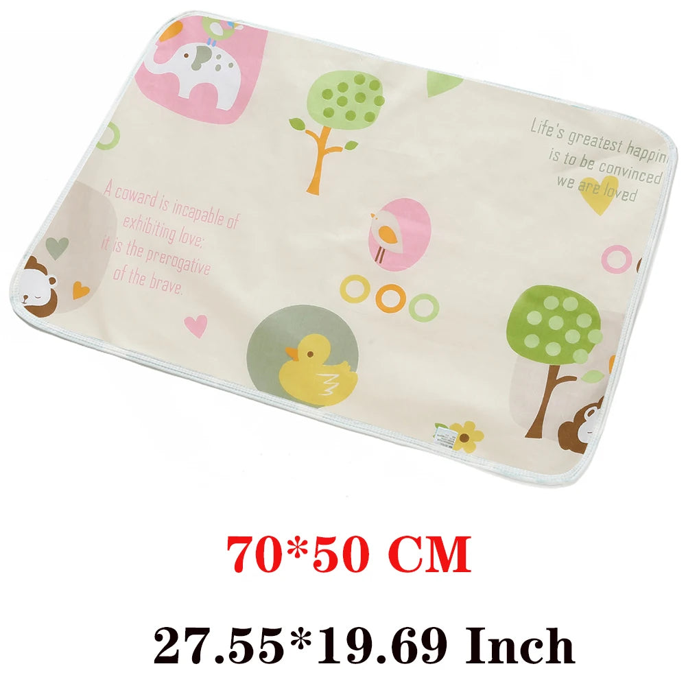 tapis imperméable bébé étoiles gris blanc moderne anti fuite hygiène changement couche réutilisable