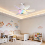 ventilateur led couleurs changeantes bluetooth télécommande moderne arc ciel éclairage chambre musique