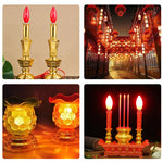 ampoules led décoratives rouge modernes vis e14 quatre diodes jaunes quatre ampoules