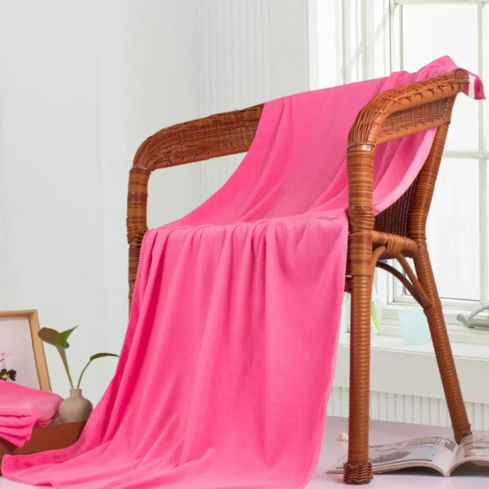 serviette bain microfibre séchage rapide motif uni moderne pâques rose orange rouge bleu violet