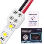 connecteur ruban led blanc plate vis guide utilisation moderne