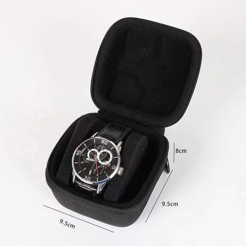 boîtes rangement montres velours noir moderne 10 slots zipper travel case organisateur watch storage