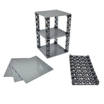 plateaux construction supports structure noir blanc vert gris clips modernes