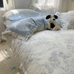 ensemble literie floral moderne housse couette taies oreiller drap motifs animaux enfants machine laver