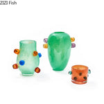vases verre texturé fleurs bougeoir orange citron bougie tableaux modernes
