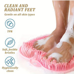 brosse pieds rose rigidité moderne adhésif douche nettoyage