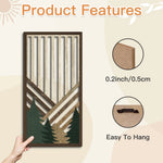 panneaux decoratifs bois abstraits montagnes arbres moderne minimaliste nature facile chambre salon