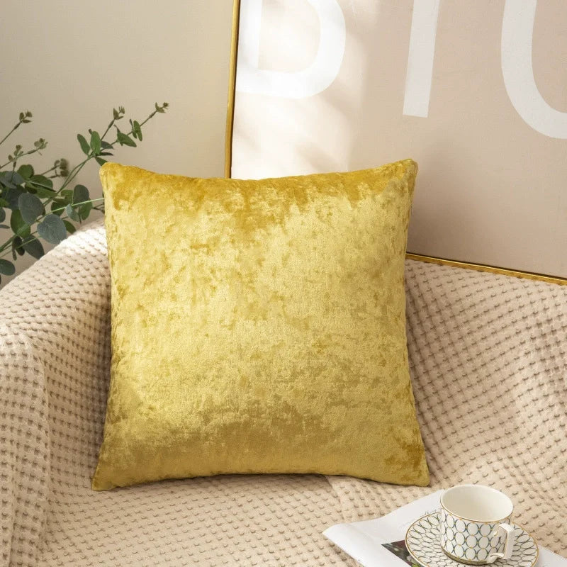 housses coussin velours polyester couleur jaune bleu violet noir marron rose pâle contemporain chic