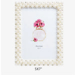 cadre photo blanc classique decoration maison anneaux fleurs 5x7 6x8