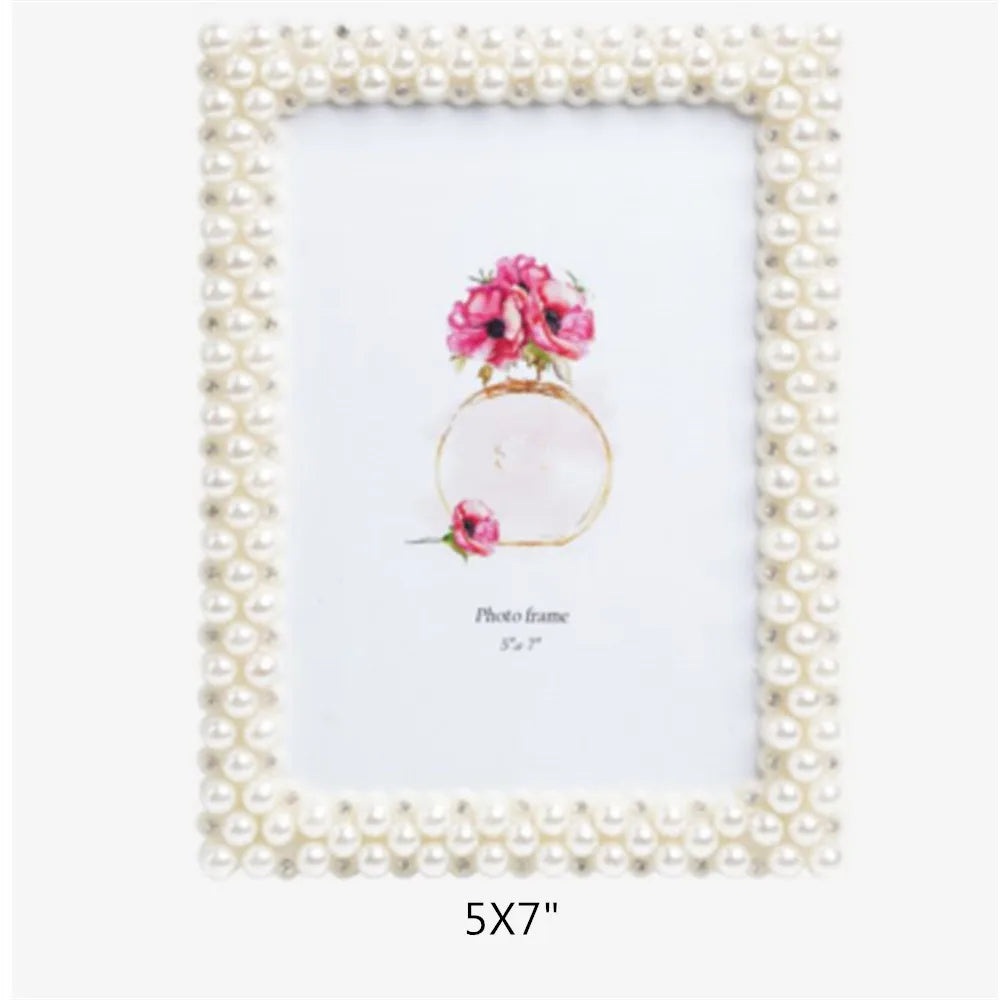 cadre photo blanc classique decoration maison anneaux fleurs 5x7 6x8