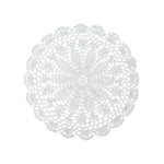 napperons crochetés vintage rustique blanc crème rouge jaune vert