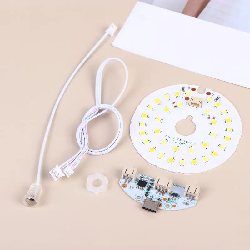 kit led blanc jaune bleu moderne rechargeable cable carte electronique