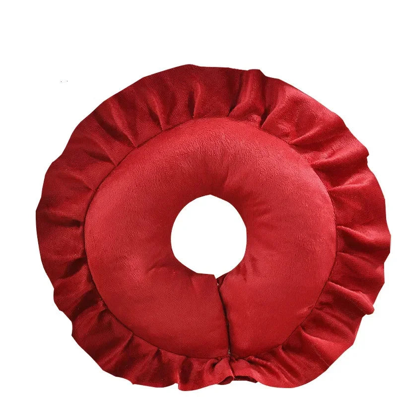 coussin voyage massage tête oreillers relaxation confortable motif floral gris rose violet