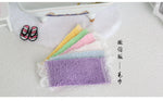 serviettes tissu microfibre bordure dentelée moderne douces vert bleu blanc jaune rose violet