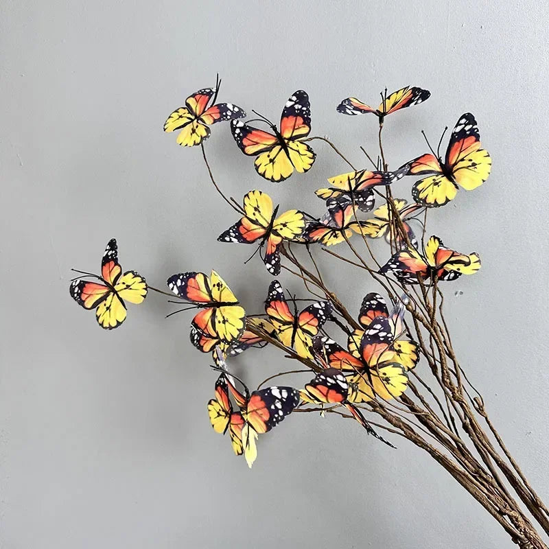 branche fleur artificielle papillons décoratifs mariage fête maison décoration intérieure moderne