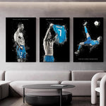 toile d'art moderne abstraite motif sportif bleu blanc noir sans cadre chambre salonPORTE AUXILIARES