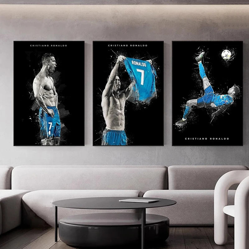 toile d'art moderne abstraite motif sportif bleu blanc noir sans cadre chambre salonPORTE AUXILIARES