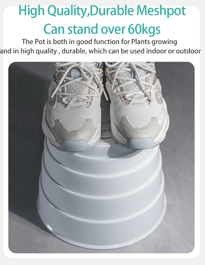 pots fleurs plastique blanc rayures modernes contrôleur racines 14cm 17cm 21cm pack pièces