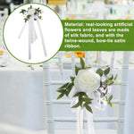 décoration mariage chaise fleurs artificielles soie rose blanc anniversaire baby shower