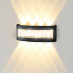 applique murale led moderne noire hexagonale contemporaine résistante intempéries 7w 9w 11w