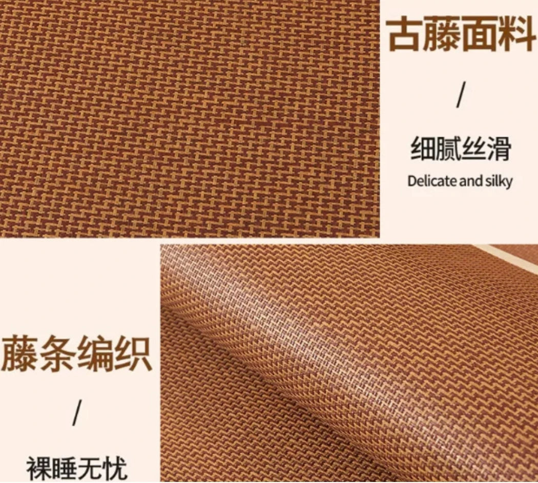matelas marron clair tissé motifs géométriques moderne confortable ruban adhésif