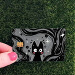 cartes credit personnalisables illustration chats noirs blancs fond nature adhésif inclusion fourrure animé collectionneau