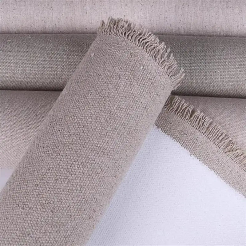 toile peinture artiste lin tissée beige clair classique rouleau emballage large haute qualité