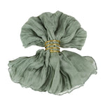 serviettes plissées modernes élégantes couleurs variées ruban doré coton fin 50cm 50cm décoration événementiel