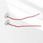 interrupteur tactile transparent moderne câble contemporain rouge lisse diamètre 10mm