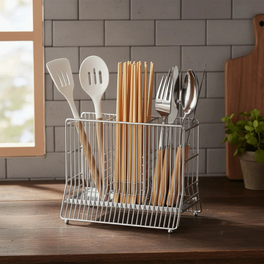 rangement cuisine spatules baguettes fourchette couteau anti dérapant réutilisable boîte rangement ustensiles plan travail