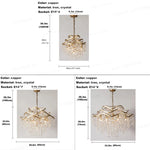 chandelier cuivre coquillages cristaux suspension moderne bohème lumières lumières lumières