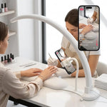 lampe ongles rose moderne interrupteur blanc support smartphone led réglable
