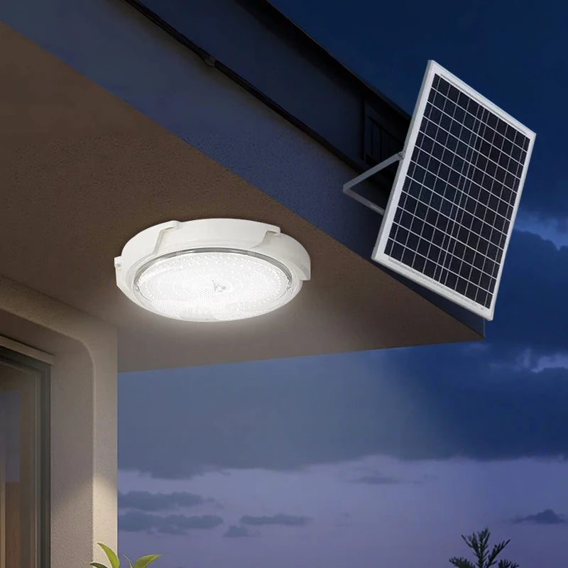 lampe solaire blanc moderne télécommande éclairage extérieur intérieur ip65 led autonomie