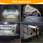 ruban led 150cm noir blanc adhésif moderne interrupteur câbles accessoires fixation 12v étanche