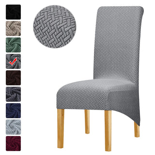 housses chaise polaire extensible texture jacquard moderne gris noir marron foncé